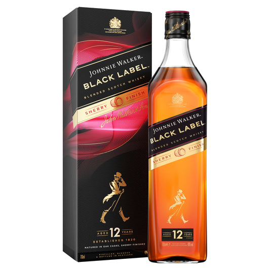 Johnnie Walker Black Label Sherry Finish whisky escocés de mezcla 70cl